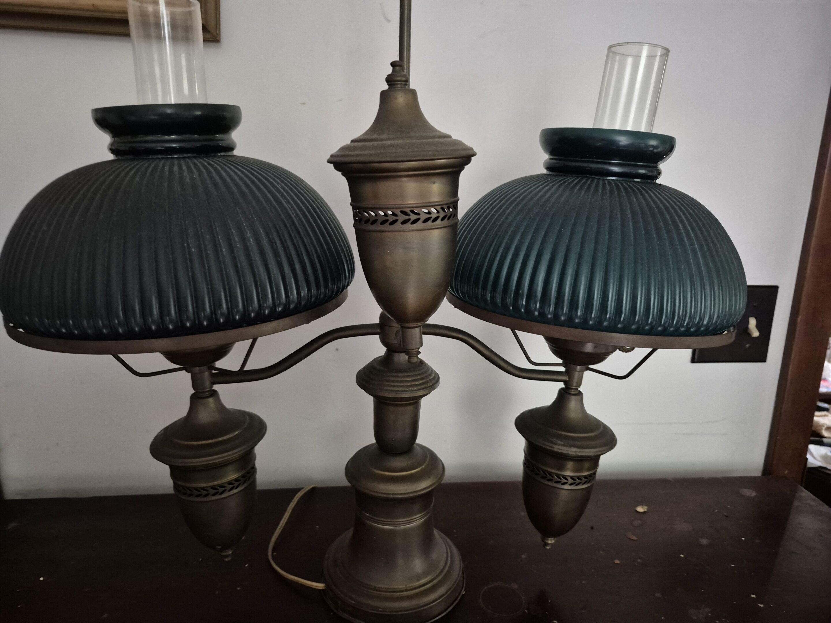 Another View of Brass Student's Lamp
